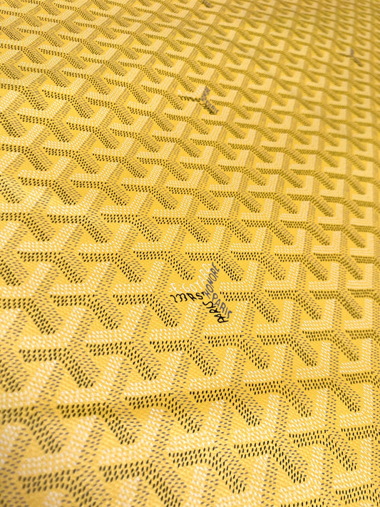 Best Quality Goyard Vinyl Lemon Yellow for Custom Upholstery DIY Sewing