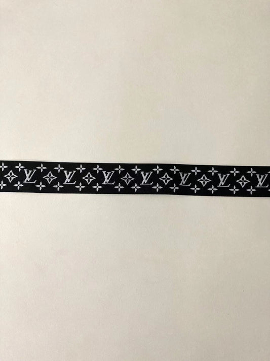 Black and White LV Elastic Straps